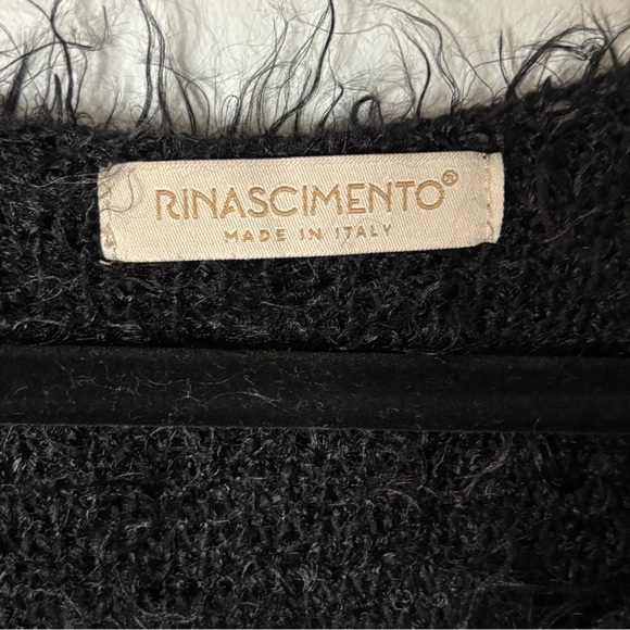 Rinascimento Black Fuzzy Sweater Dress - Picture 3 of 4